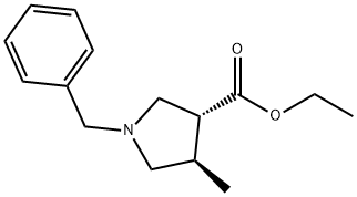 Ethyl (3R,4R)-1-benzyl-4-methylpyrrolidine-3-carboxylate Struktur