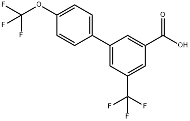 3-(4-Trifluoromethoxyphenyl)-5-trifluoromethylbenzoic acid Struktur