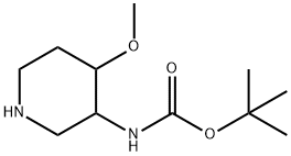 tert-butyl N-(4-methoxypiperidin-3-yl)carbamate Struktur