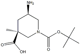 1-(tert-butyl) 3-methyl (3S,5R)-5-aminopiperidine-1,3-dicarboxylate Struktur