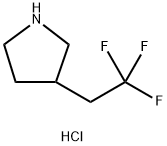 3-(2,2,2-trifluoroethyl)pyrrolidine hydrochloride Struktur