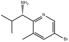 (1S)-1-(5-BROMO-3-METHYL(2-PYRIDYL))-2-METHYLPROPYLAMINE Struktur