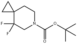 tert-butyl 4,4-difluoro-6-azaspiro[2.5]octane-6-carboxylate Struktur