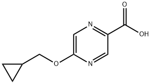 5-(cyclopropylmethoxy)-2-Pyrazinecarboxylic acid Struktur