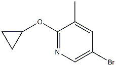 5-bromo-2-cyclopropoxy-3-methylpyridine Struktur