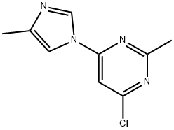 4-chloro-2-methyl-6-(1H-4-methylimidazol-1-yl)pyrimidine Struktur