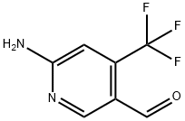 6-Amino-4-trifluoromethyl-pyridine-3-carbaldehyde Struktur