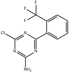 2-Amino-4-chloro-6-(2-trifluoromethylphenyl)-1,3,5-triazine Struktur