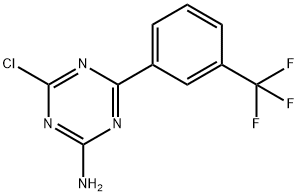 2-Amino-4-chloro-6-(3-trifluoromethylphenyl)-1,3,5-triazine Struktur