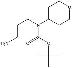 tert-butyl (3-aminopropyl)(tetrahydro-2H-pyran-4-yl)carbamate Struktur