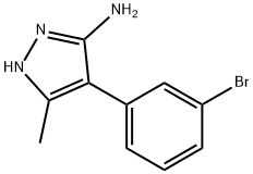 4-(3-bromophenyl)-3-methyl-1H-pyrazol-5-amine Struktur