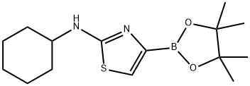 2-CYCLOHEXYLAMINOTHIAZOLE-4-BORONIC ACID PINACOL ESTER Struktur