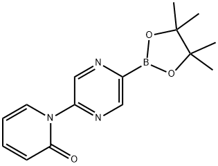 1-(5-(4,4,5,5-tetramethyl-1,3,2-dioxaborolan-2-yl)pyrazin-2-yl)pyridin-2(1H)-one Struktur