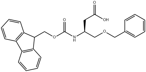 (S)-3-((((9H-Fluoren-9-yl)methoxy)carbonyl)amino)-4-(benzyloxy)butanoic acid Struktur