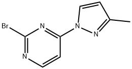 2-Bromo-4-(3-methyl-1H-pyrazol-1-yl)pyrimidine Struktur