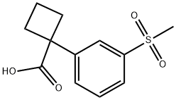 1-[3-(Methylsulfonyl)phenyl]cyclobutanecarboxylic Acid Struktur