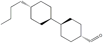 [1,1'-Bicyclohexyl]-4-carboxaldehyde, 4'-butyl-, (trans,trans)- Struktur