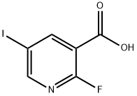 3-Pyridinecarboxylic acid, 2-fluoro-5-iodo- Struktur