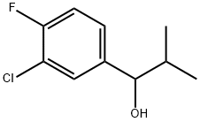 1-(3-chloro-4-fluorophenyl)-2-methylpropan-1-ol Struktur