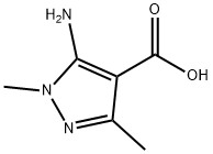 5-amino-1,3-dimethyl-1H-pyrazole-4-carboxylic acid Struktur