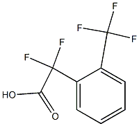 2,2-difluoro-2-[2-(trifluoromethyl)phenyl]acetic acid Struktur