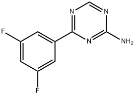 4-(3,5-Difluorophenyl)-1,3,5-triazin-2-amine Struktur