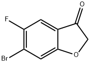 6-bromo-5-fluoro-2,3-dihydro-1-benzofuran-3-one Struktur