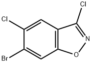 6-bromo-3,5-dichloro-1,2-benzoxazole Struktur