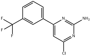 2-Amino-4-chloro-6-(3-trifluoromethylphenyl)pyrimidine Struktur