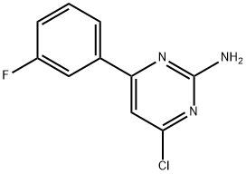 2-Amino-4-chloro-6-(3-fluorophenyl)pyrimidine Struktur