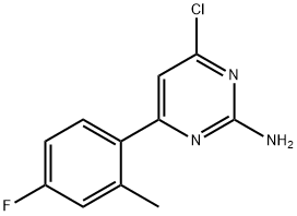 2-Amino-4-chloro-6-(2-methyl-4-fluorophenyl)pyrimidine Struktur