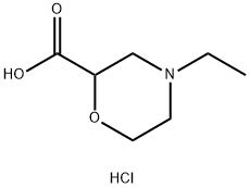 4-ethylmorpholine-2-carboxylic acid hydrochloride Struktur