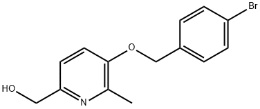 (5-(4-bromobenzyloxy)-6-methylpyridin-2-yl)methanol Struktur