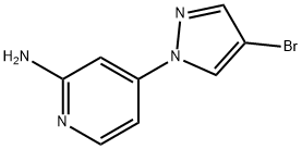 4-Bromo-1-(2-amino-4-pyridyl)pyrazole Struktur