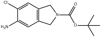 tert-butyl 5-amino-6-chloro-2,3-dihydro-1H-isoindole-2-carboxylate Struktur