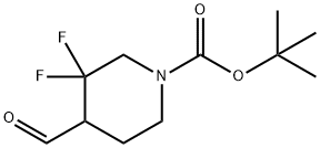 tert-butyl 3,3-difluoro-4-formylpiperidine-1-carboxylate Structure