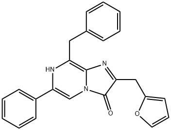 8-benzyl-2-(furan-2-ylmethyl)-6-phenylimidazo[1,2-a]pyrazin-3(7H)-one Struktur