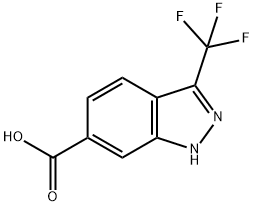 3-(trifluoromethyl)-1H-indazole-6-carboxylic acid Struktur