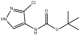 tert-butyl (3-chloro-1H-pyrazol-4-yl)carbamate Struktur