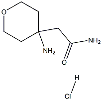 2-(4-aminotetrahydro-2H-pyran-4-yl)acetamide hydrochloride Struktur