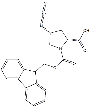 cis-4-Azido-N-Fmoc-D-proline Struktur