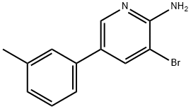 2-Amino-3-bromo-5-(3-tolyl)pyridine Struktur