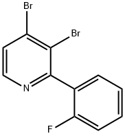 3,4-Dibromo-2-(2-fluorophenyl)pyridine Struktur