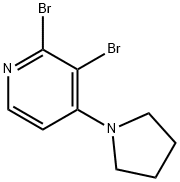 2,3-Dibromo-4-(pyrrolidino)pyridine Struktur