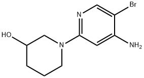 5-BROMO-2-(3-HYDROXYPIPERIDIN-1-YL)PYRIDIN-4-AMINE Struktur