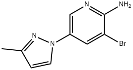 2-Amino-3-bromo-5-(3-methyl-1H-pyrazol-1-yl)pyridine Struktur