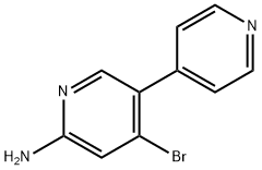 4-Bromo-2-amino-5-(4-pyridyl)pyridine Struktur