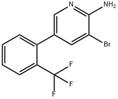 2-Amino-3-bromo-5-(2-trifluoromethylphenyl)pyridine Struktur