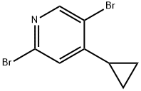 2,5-Dibromo-4-(cyclopropyl)pyridine Struktur