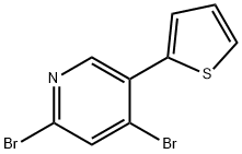 2,4-Dibromo-5-(2-thienyl)pyridine Struktur